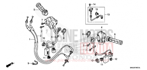 COMMUTATEUR/CABLE (NC750XD) NC750XDG de 2016